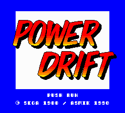 Power Drift title screen for PC Engine